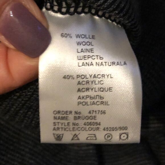 Stones Men’s Sz XL Gray Black Stripe V-Neck Wool Long Sleeve Sweater - Picture 5 of 8